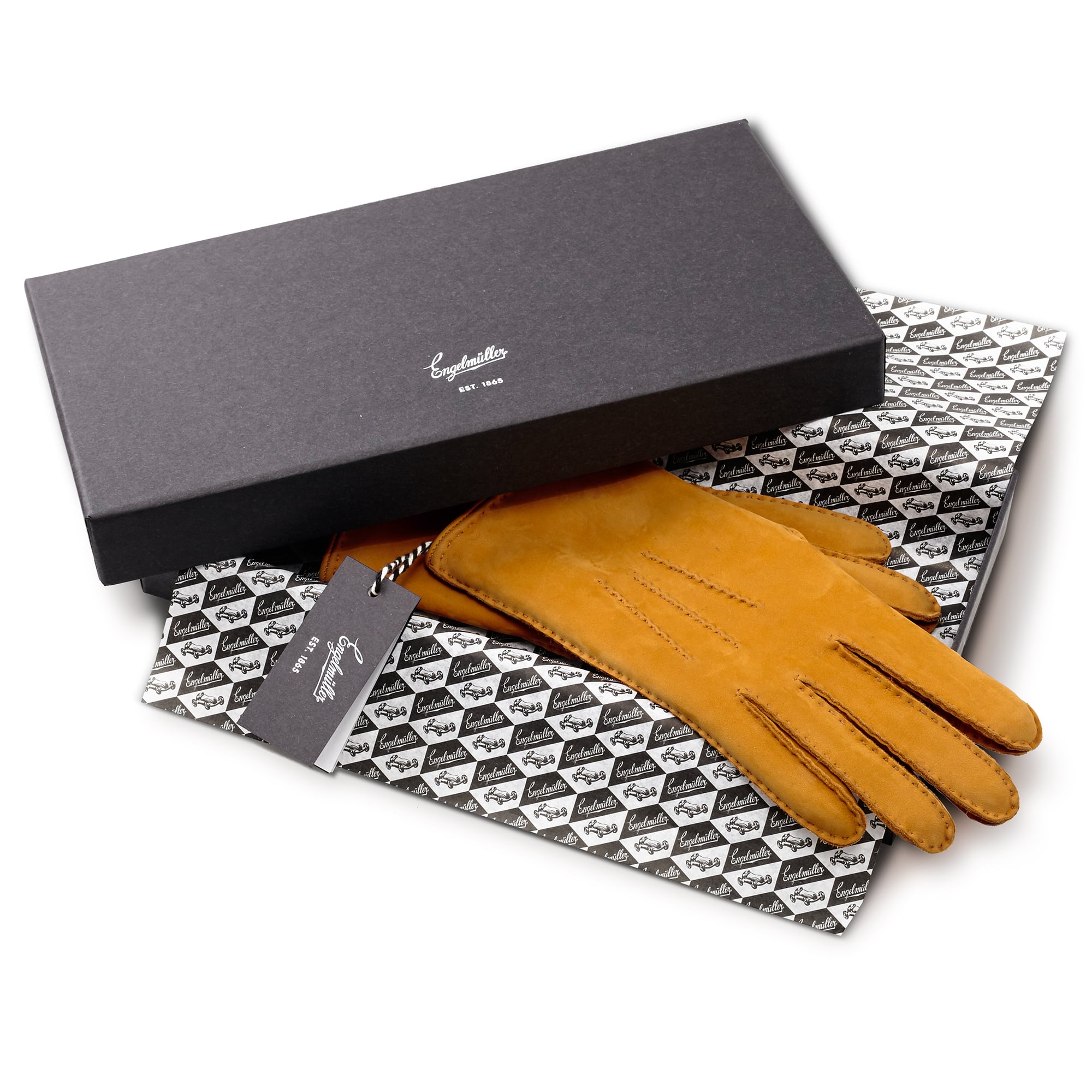 Engelmuller leather driving gloves cashmere