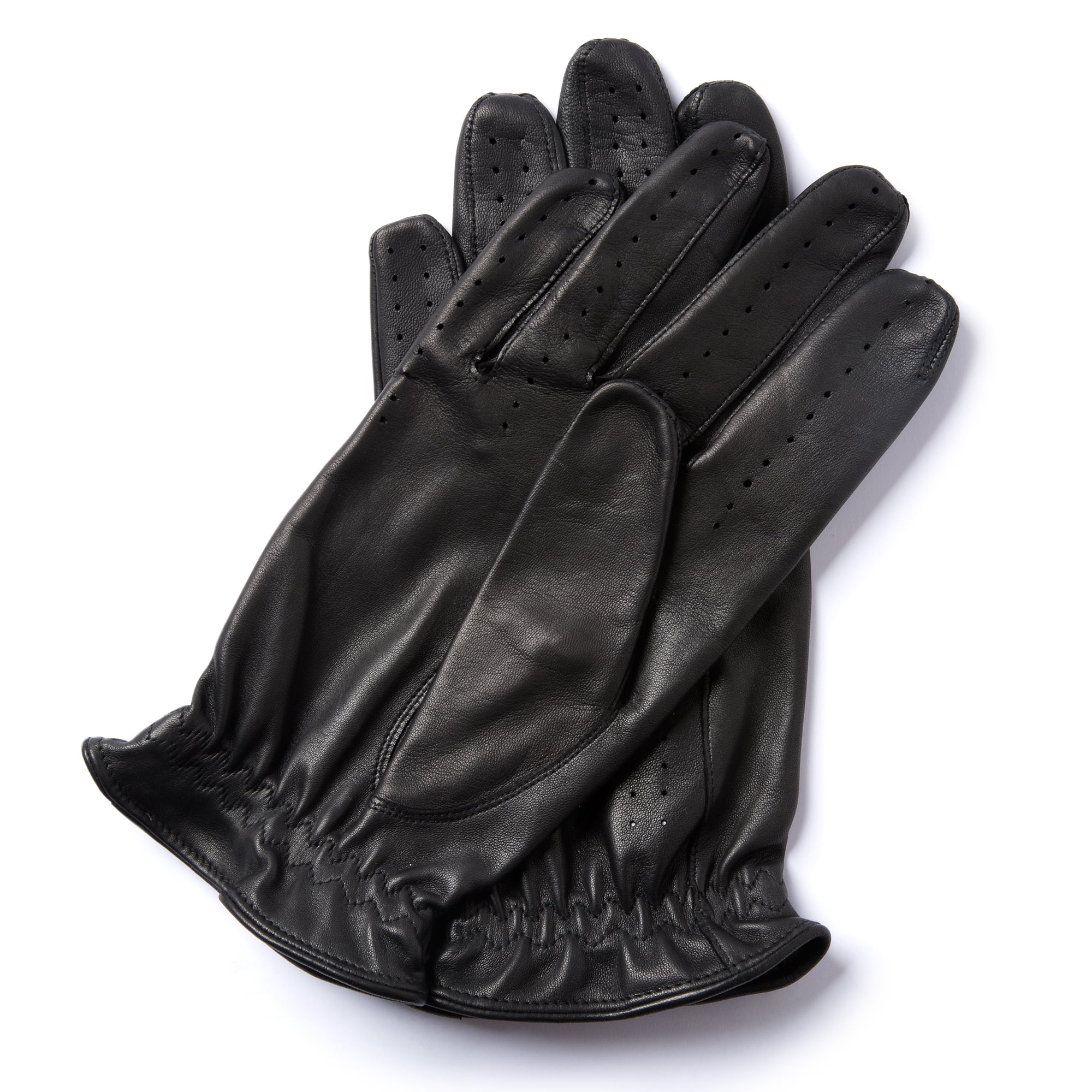 Engelmuller black leather driving gloves James Garner