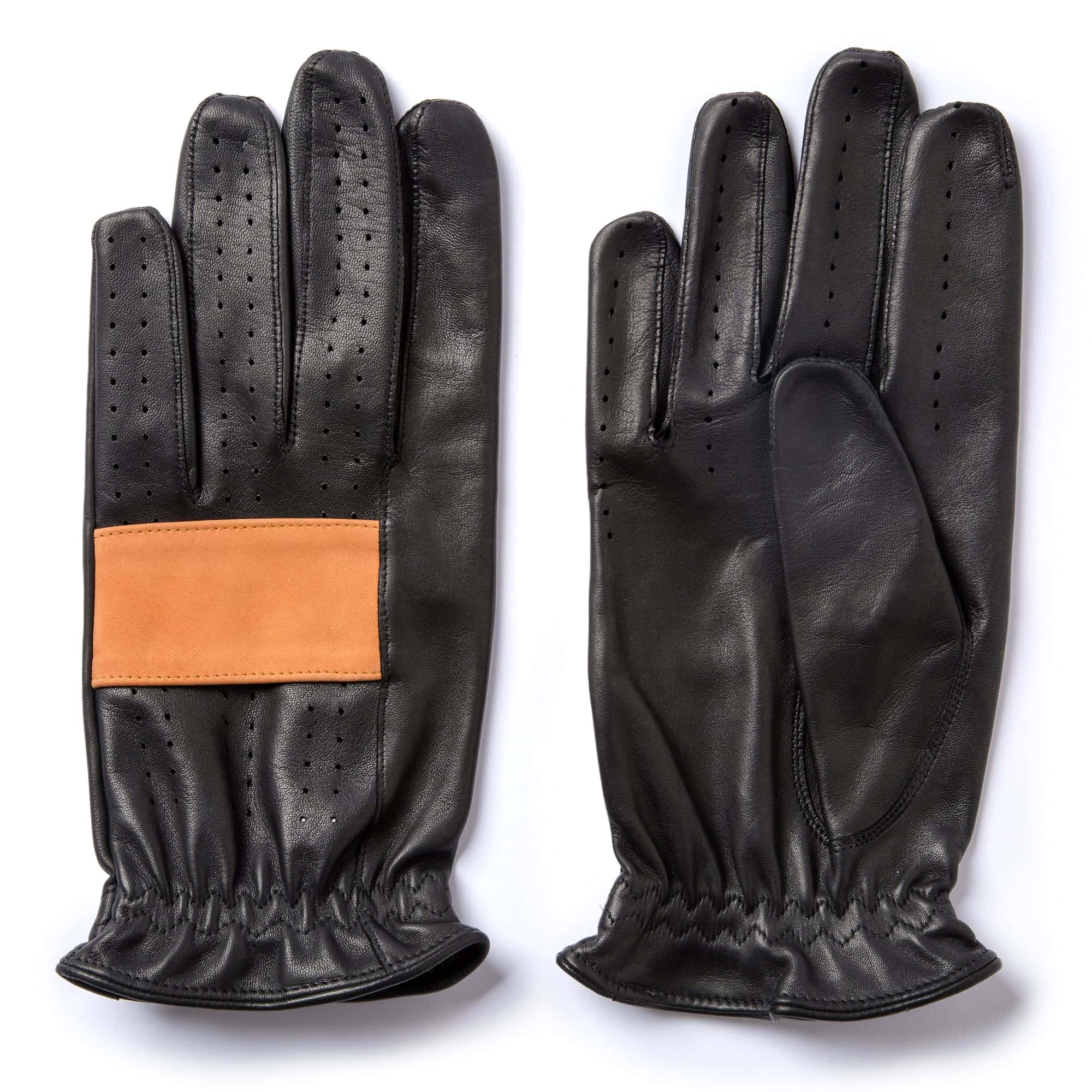 Engelmuller black leather driving gloves James Garner
