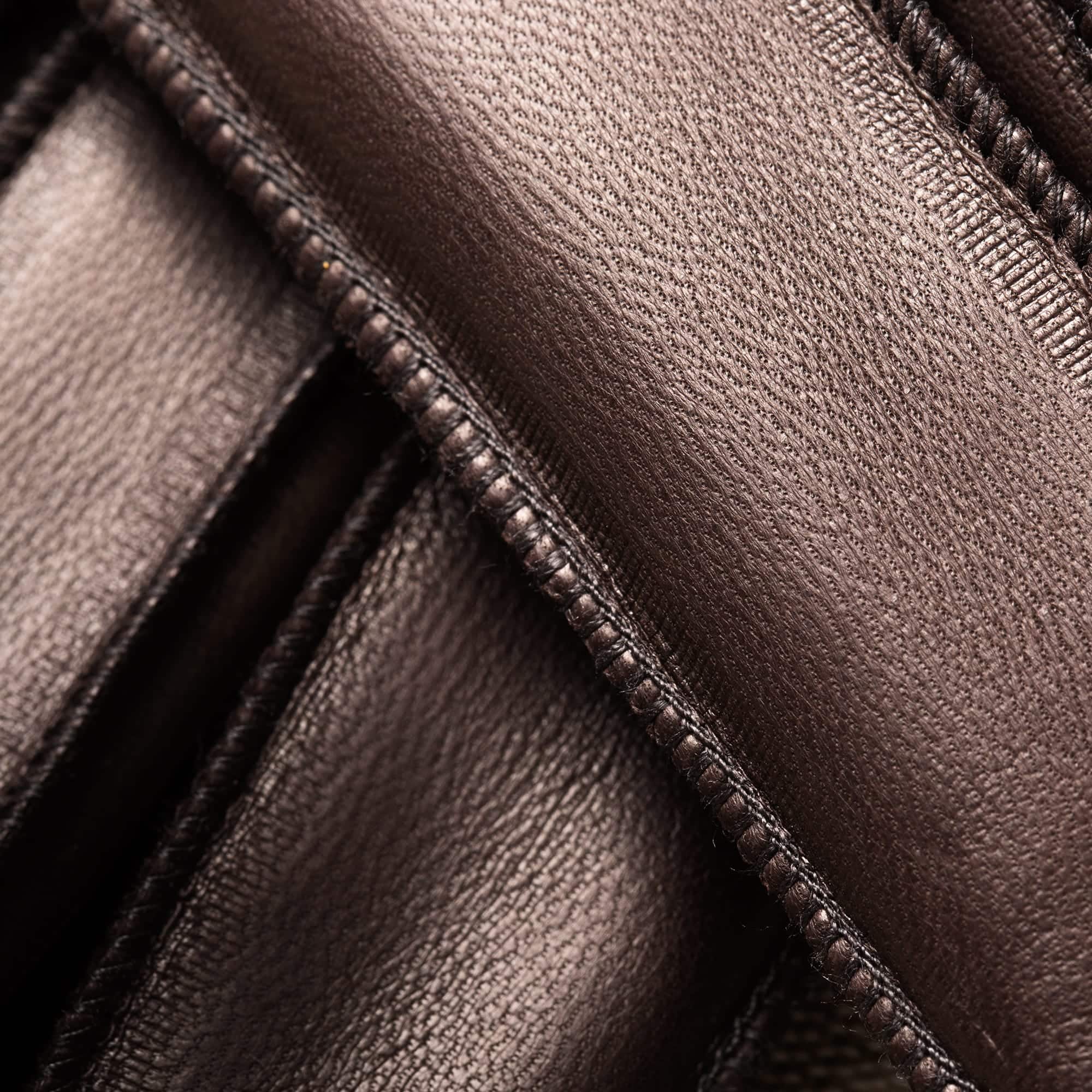 Engelmuller brown leather gloves cashmere