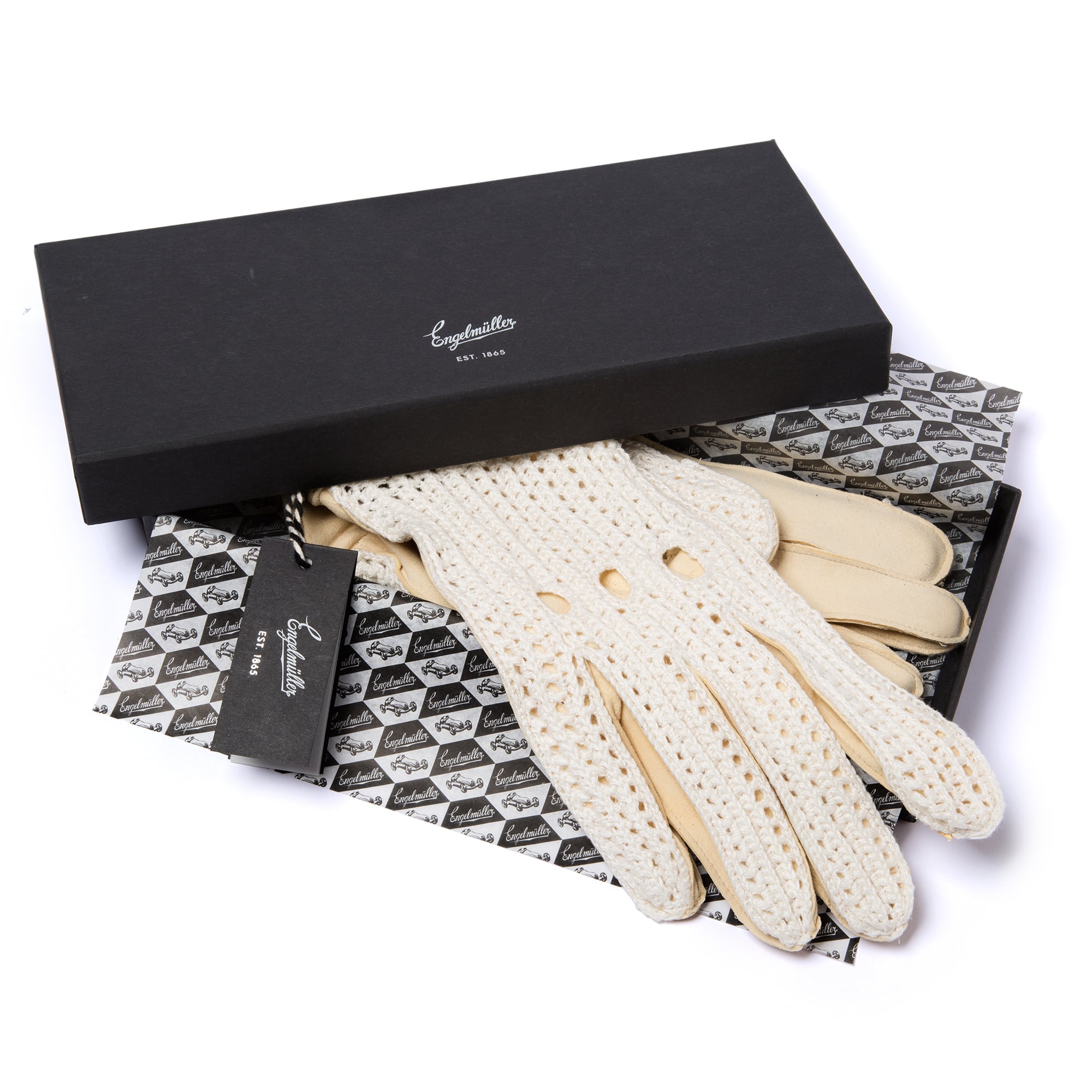Engelmuller handmade stringback leather driving gloves Stirling Moss