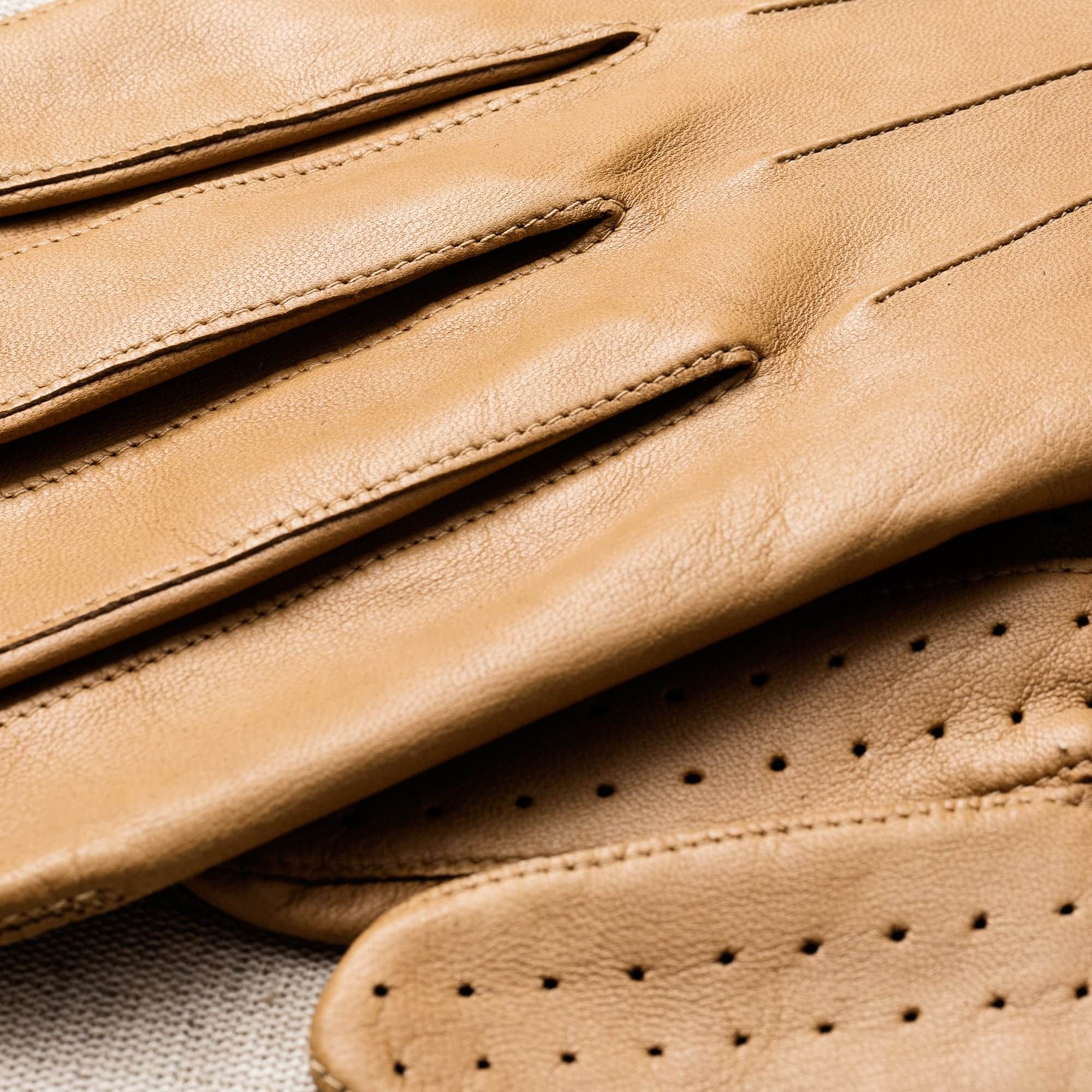Engelmuller brown leather driving gloves Tazio Nuvolari
