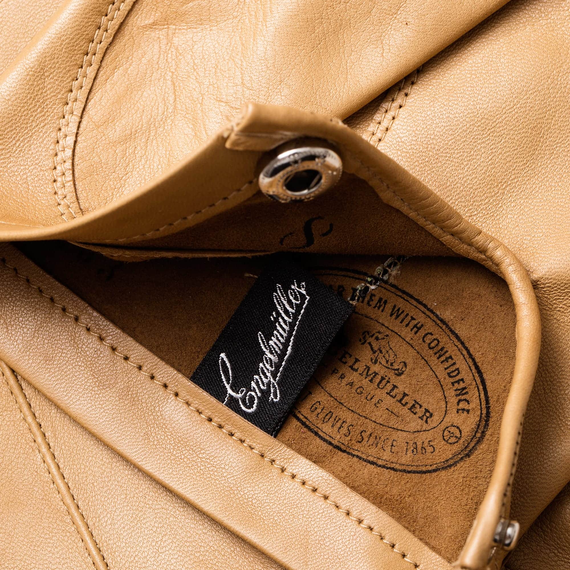 Engelmuller brown leather driving gloves Tazio Nuvolari