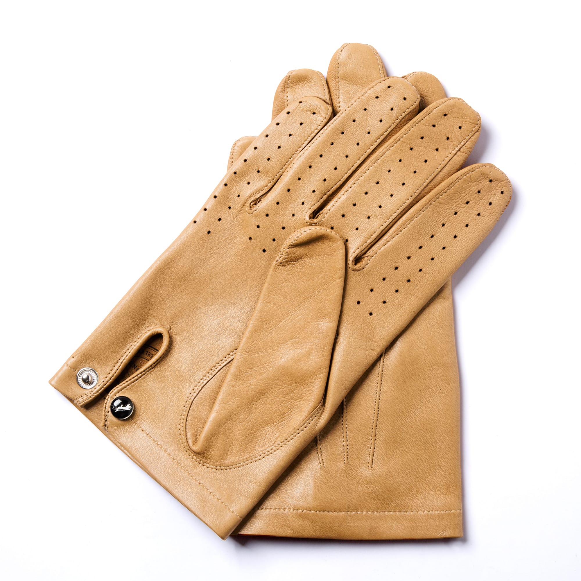 Engelmuller brown leather driving gloves Tazio Nuvolari