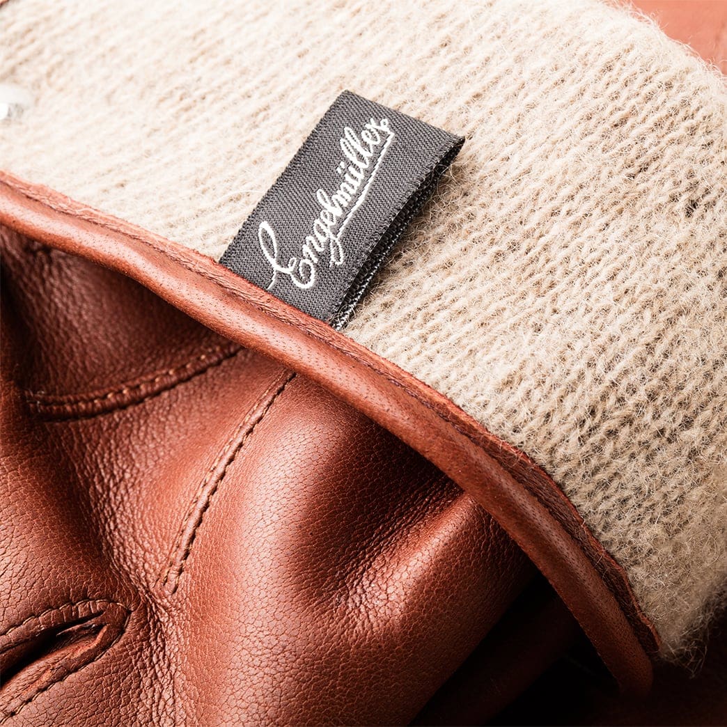 Engelmuller leather gloves S.C.36C cashmere lining